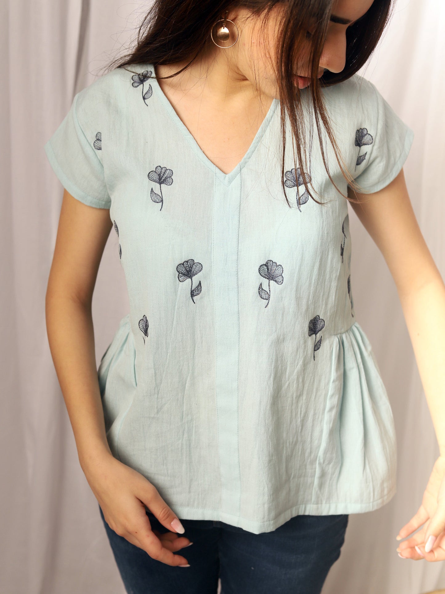 Floral Embroidered Top