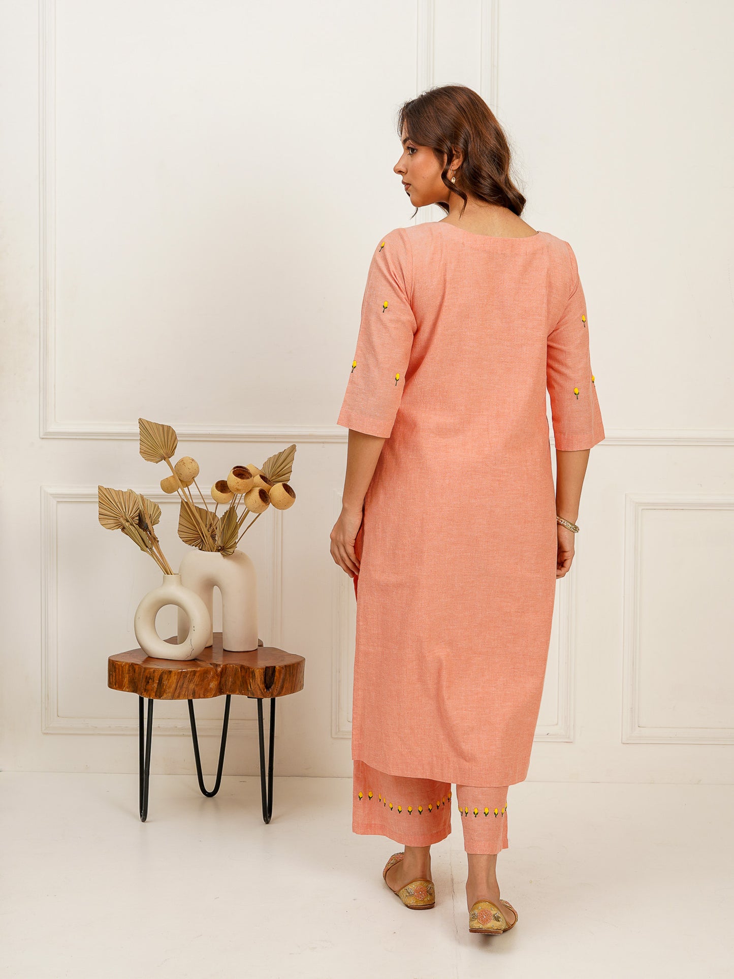 Tulip Embroidered Long Kurta