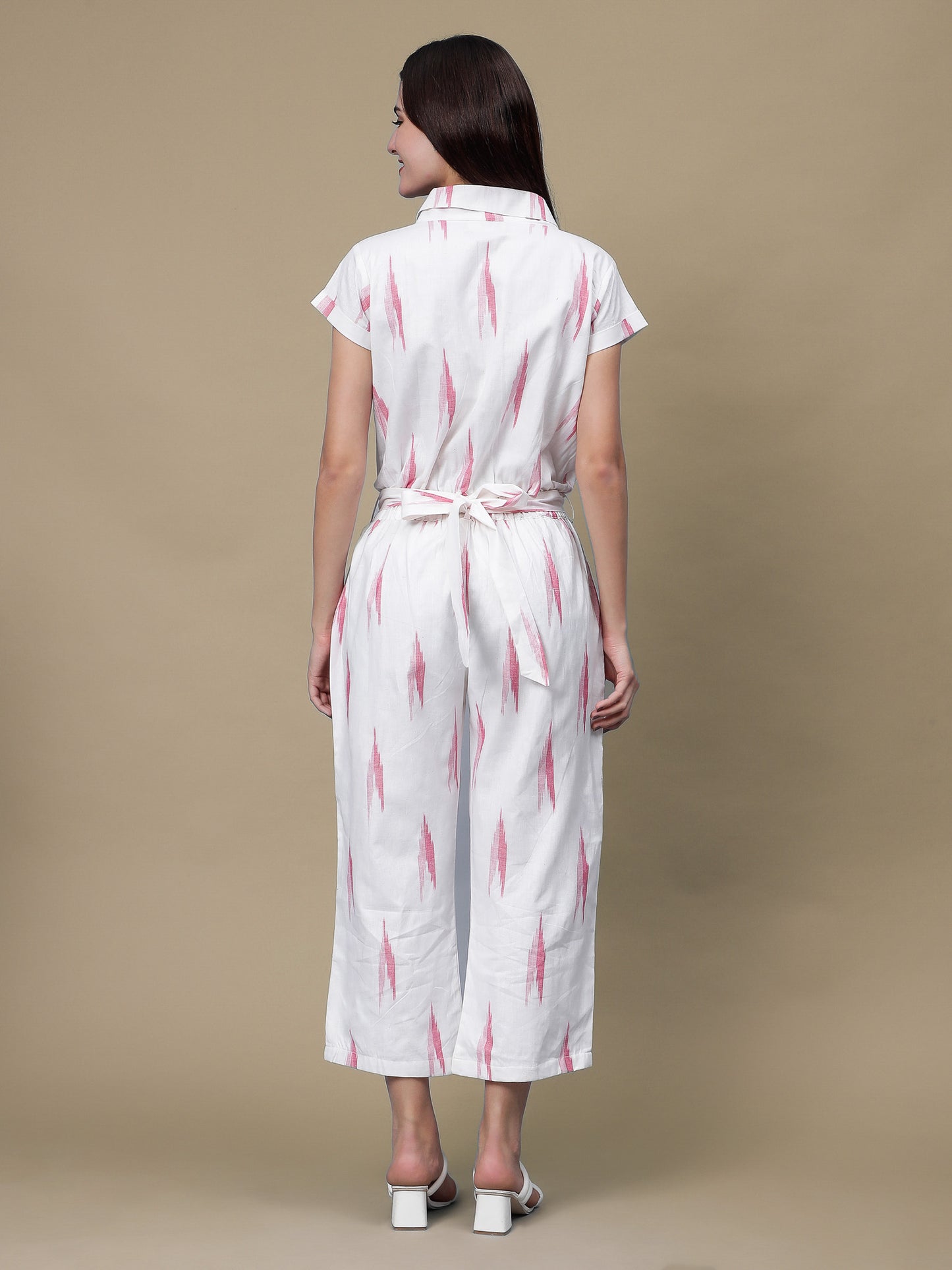 White Ikat Jumpsuit