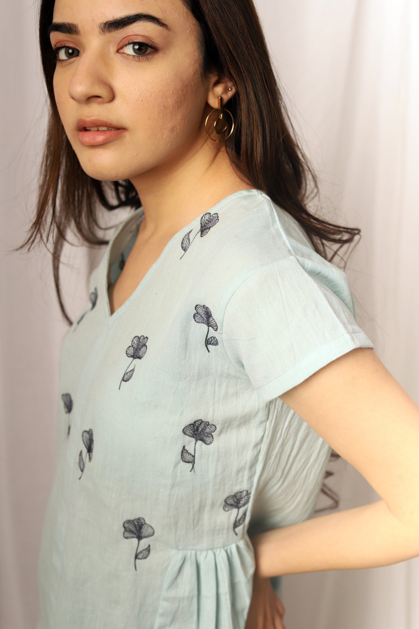 Floral Embroidered Top