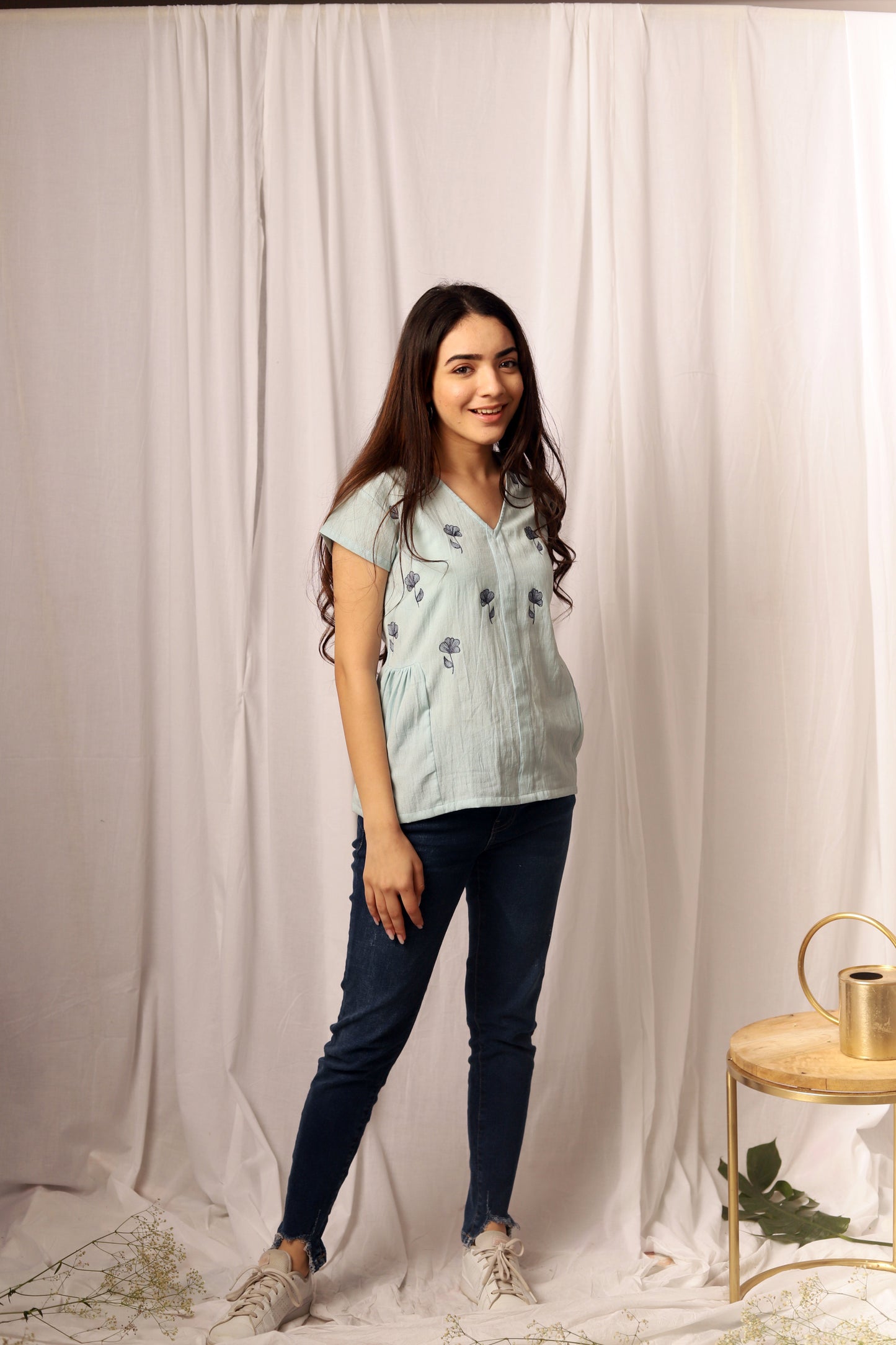 Floral Embroidered Top