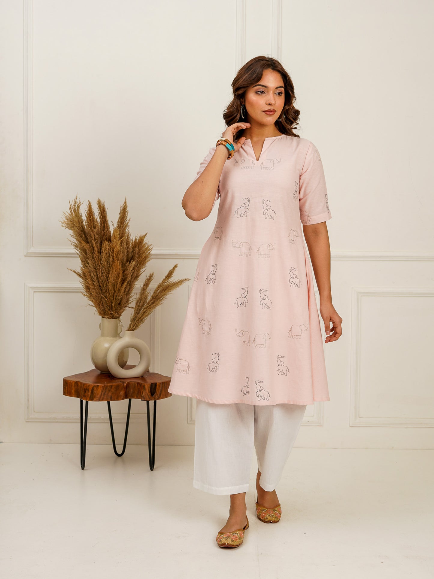 A-Line Embroidered Kurti