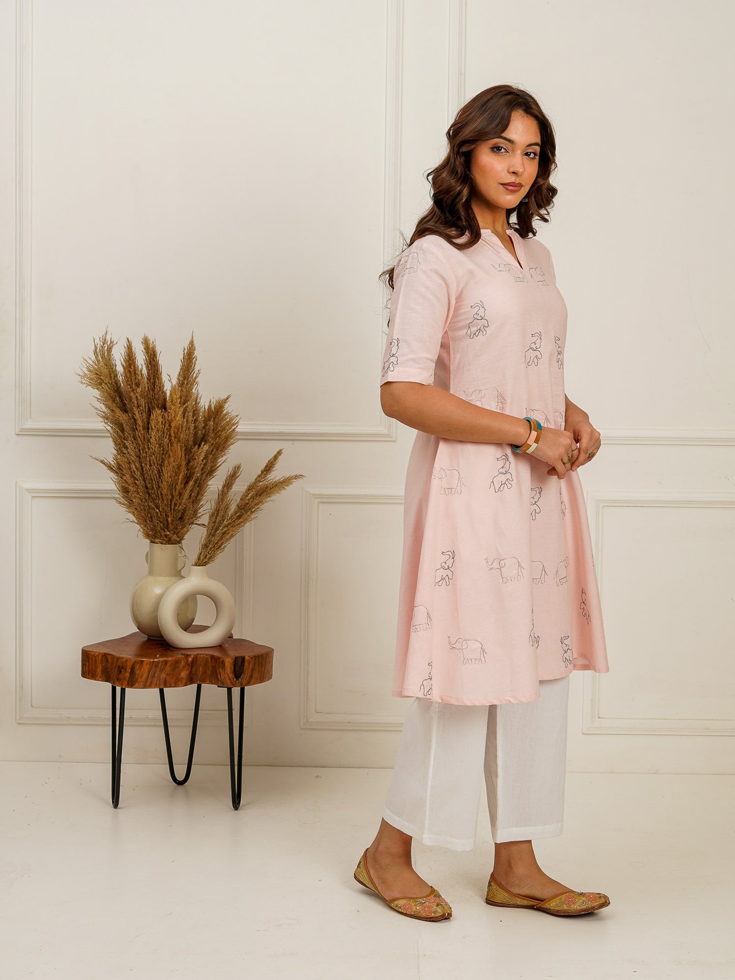 A-Line Embroidered Kurti