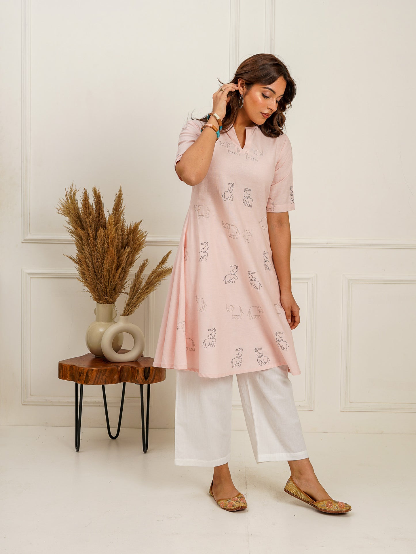 A-Line Embroidered Kurti