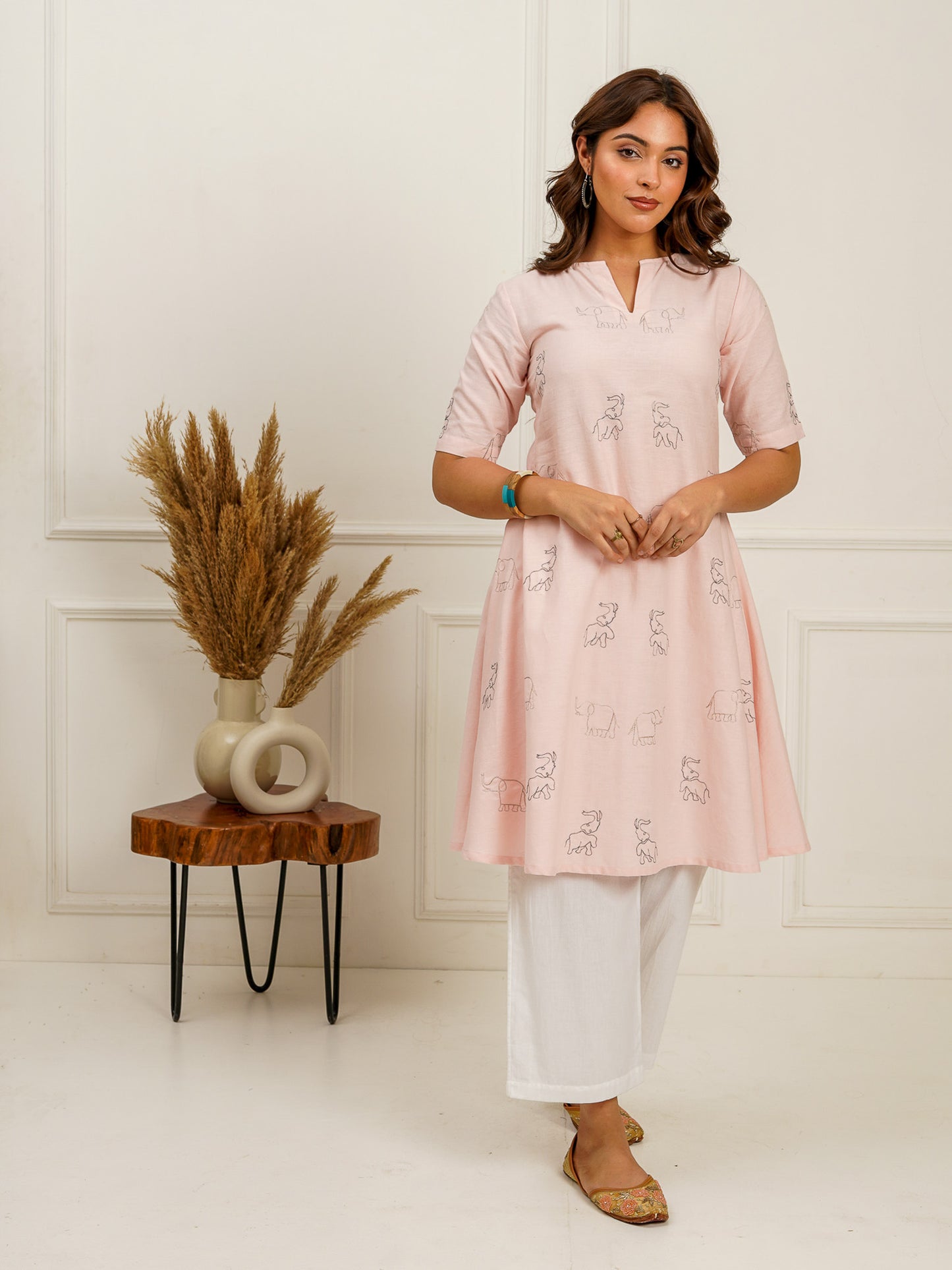 A-Line Embroidered Kurti