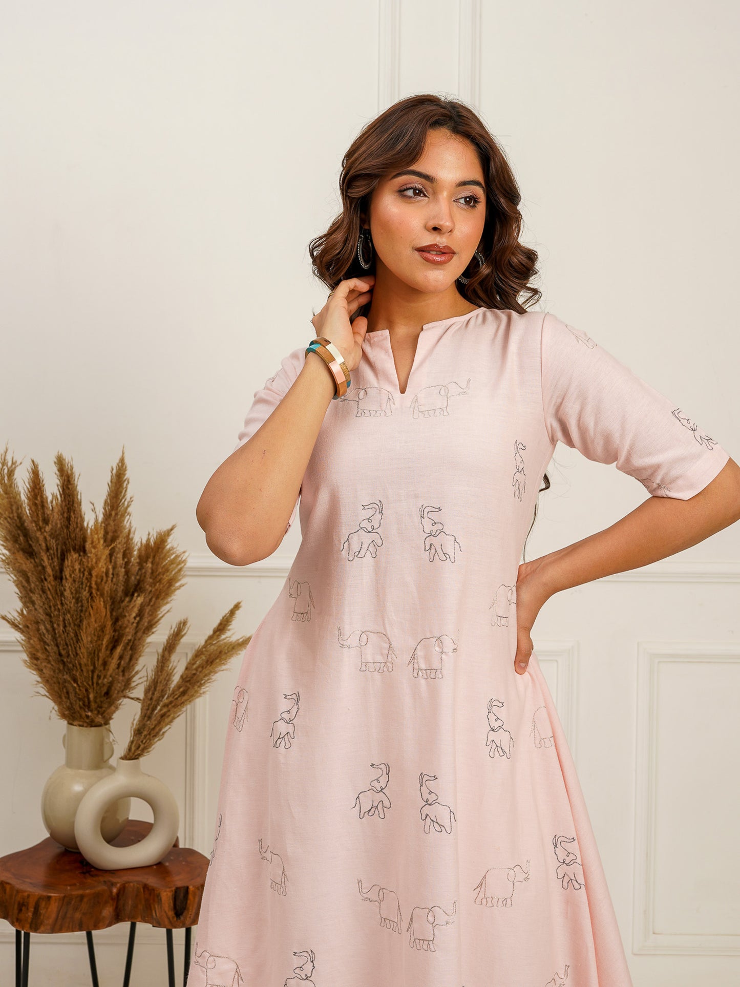 A-Line Embroidered Kurti