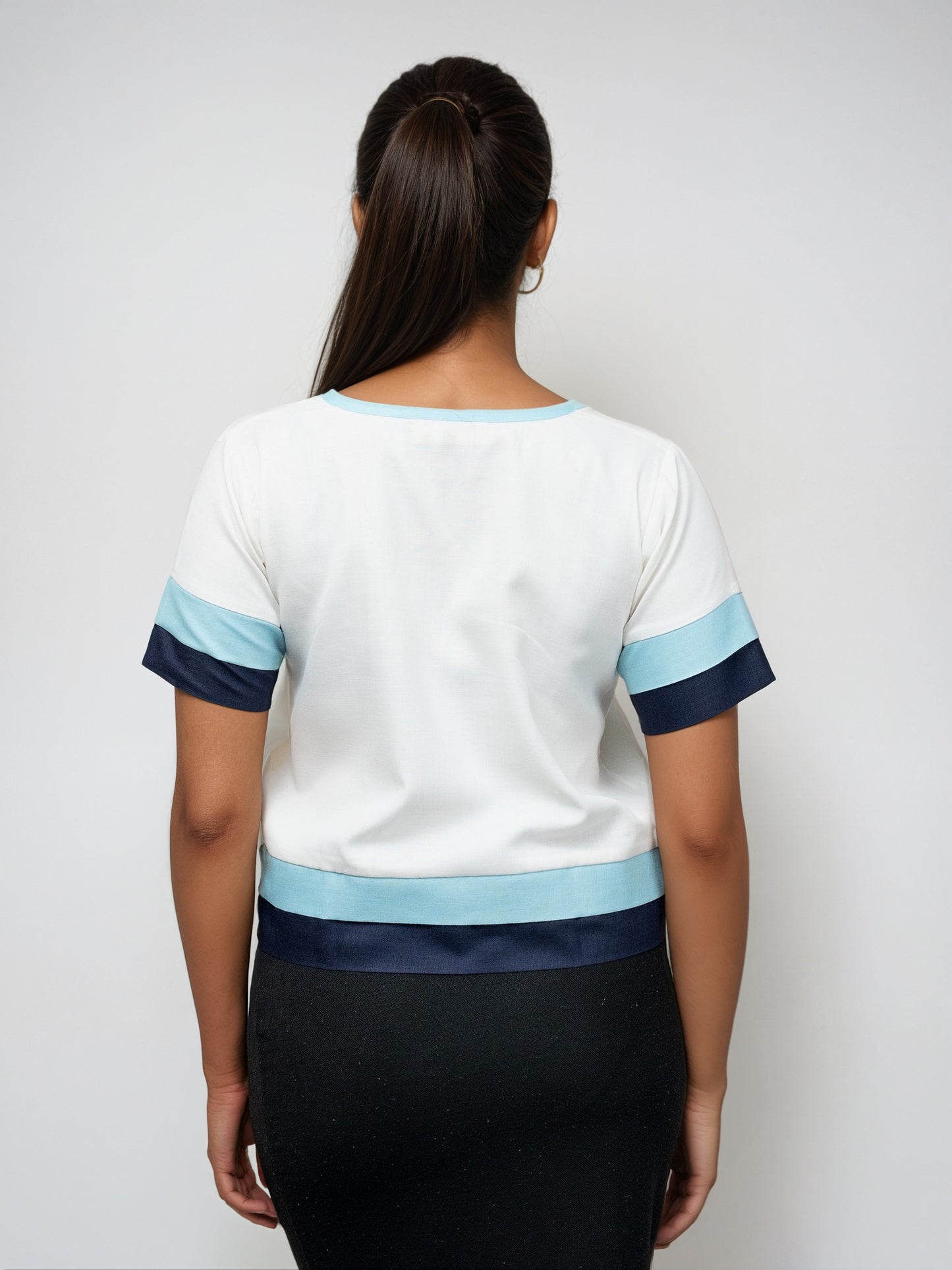 Layered T-Shirt White/Blue